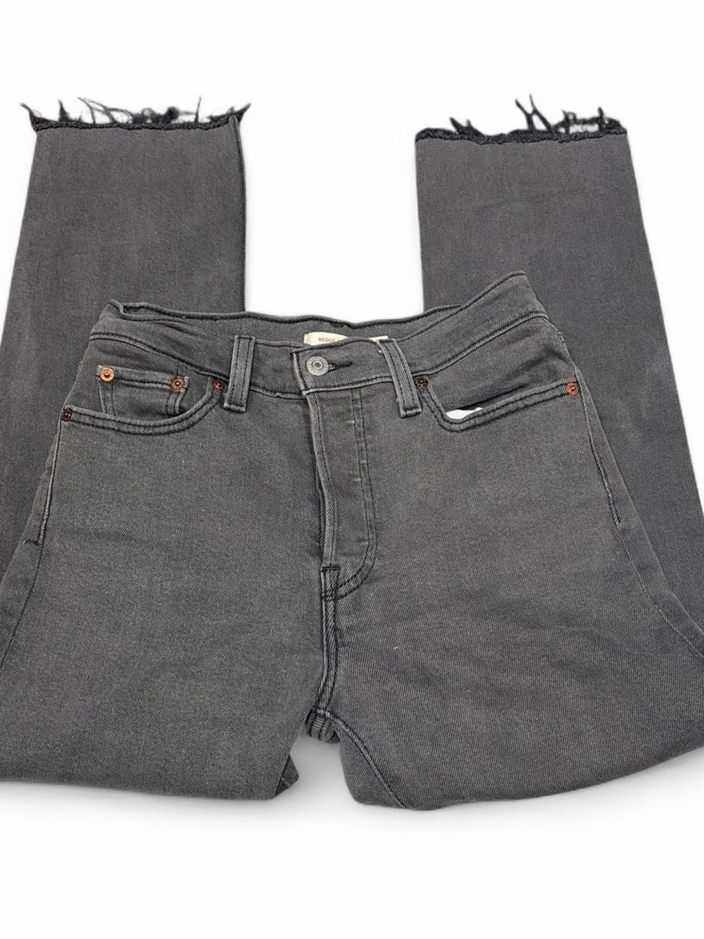 Levi's Women's Black Washed Straight Leg Jeans